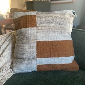 Threshold Oversized Blocked Woven Square Throw Pillow 24x24